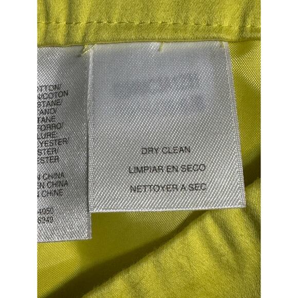 Evan-Picone 12 Stretch Pencil Skirt Neon Lime Yellow Y2K Retro Chic Career - Picture 5 of 7